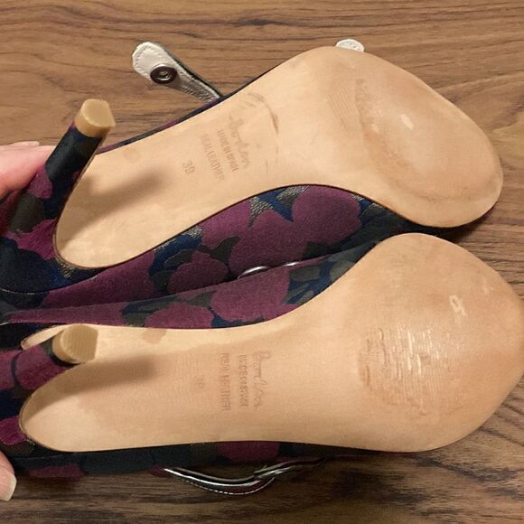 Boden NWOT Cordelia Floral Peep Toe Double Strap High Heel Pump. Size 39/9. - Picture 10 of 11